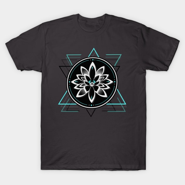 Geometrical Lotus Symbol - Eye T-Shirt by MellowGroove